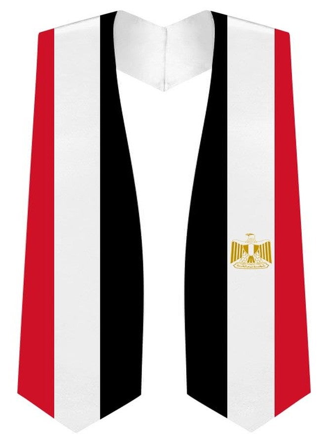 Egypt Flag Graduation Stole - Fits All Body Types - Egyptian Study Abroad International Stole - Premium Quality Egyptian Graduation Sash